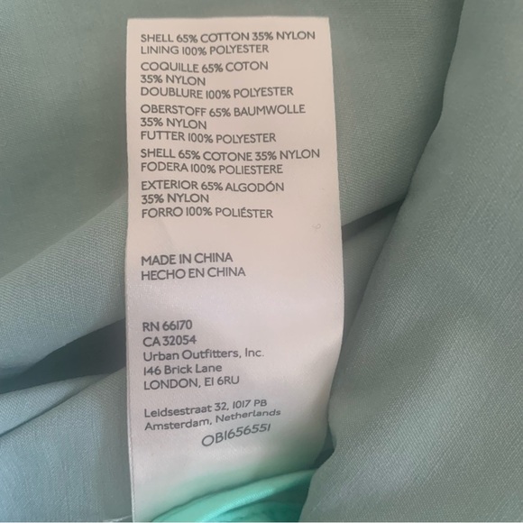 By Anthropologie Cropped Trench Coat – Mint – Size Large – NWT - Picture 13 of 16